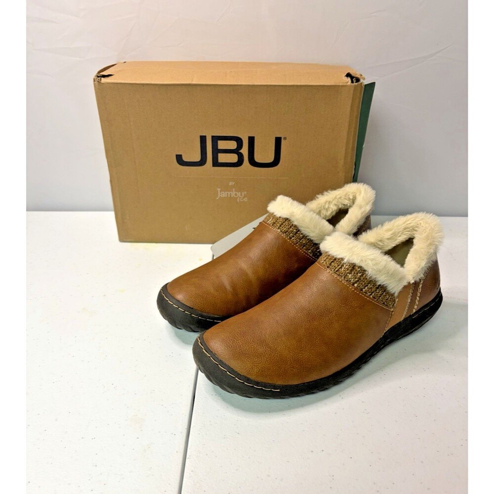 JBU Jade lip On Sweater Knit Cozy Flats Womens Size 9M Tan Color New in Box